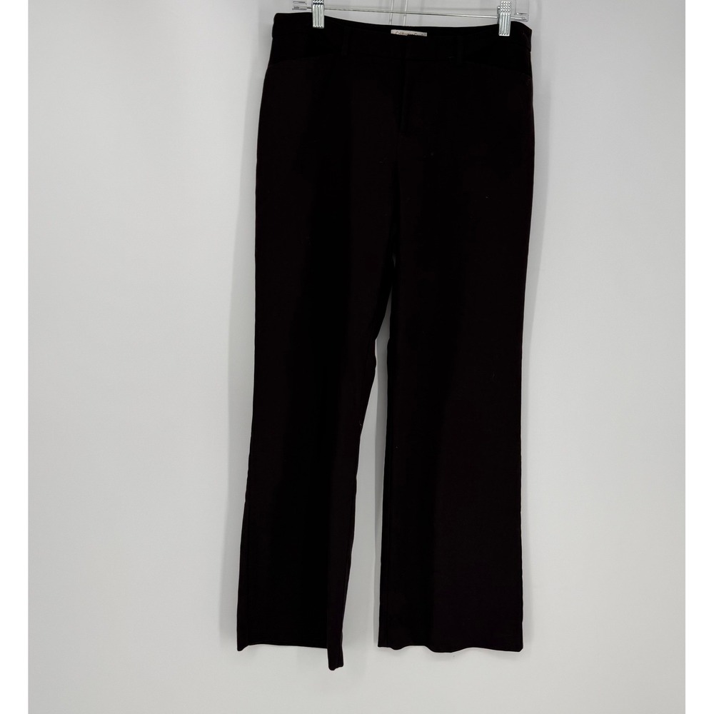 Coldwater Creek Dress Pants Womens P10 Burgundy Herringbone Career Office Career